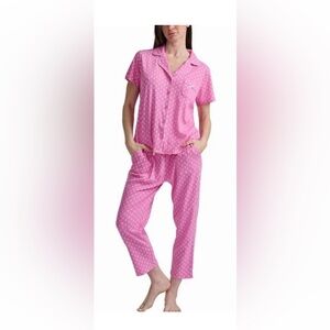 Karen Neuburger 2 piece Pink Polka Dot Pajama Set NWT